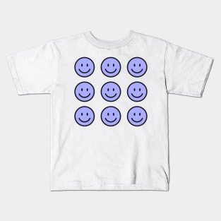 Blue emoji sticker pack Kids T-Shirt